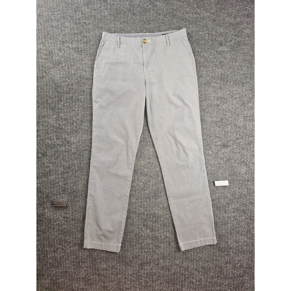 Tommy Hilfiger Pants Womens Size 6  Blue White Striped Cuffed Pockets